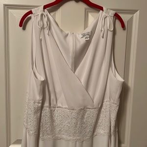 DressBarn Woman white sleeveless dress size 24w